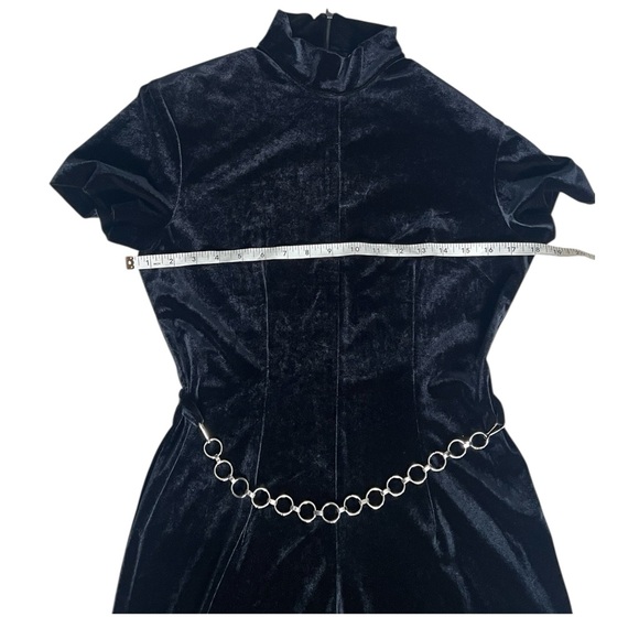 Jaclyn Smith Sophisticated Black Velvet Jumpsuit  Retro Holiday Parties Size 10 - Picture 10 of 13